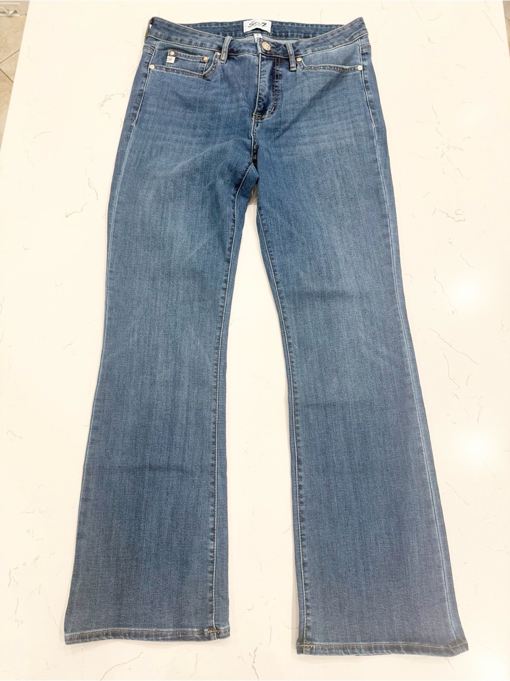 Seven7 High Rise Slim Bootcut Jeans Size 8 Western Nashville Model Off Duty